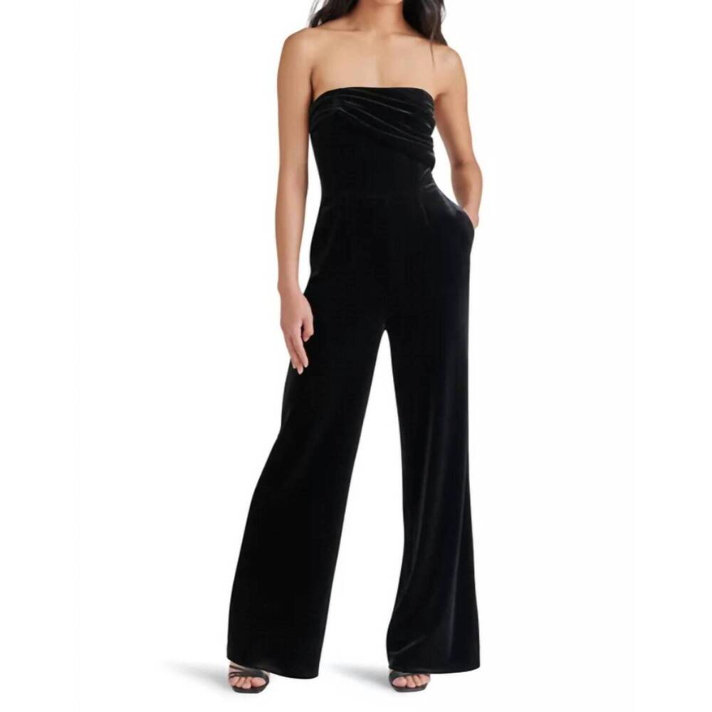 NEW STEVE MADDEN swanilda jumpsuit in black